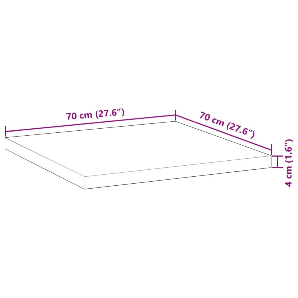 Tischplatte quadratisch 70x70x4 cm aus Massivholz Akazie vidaXL