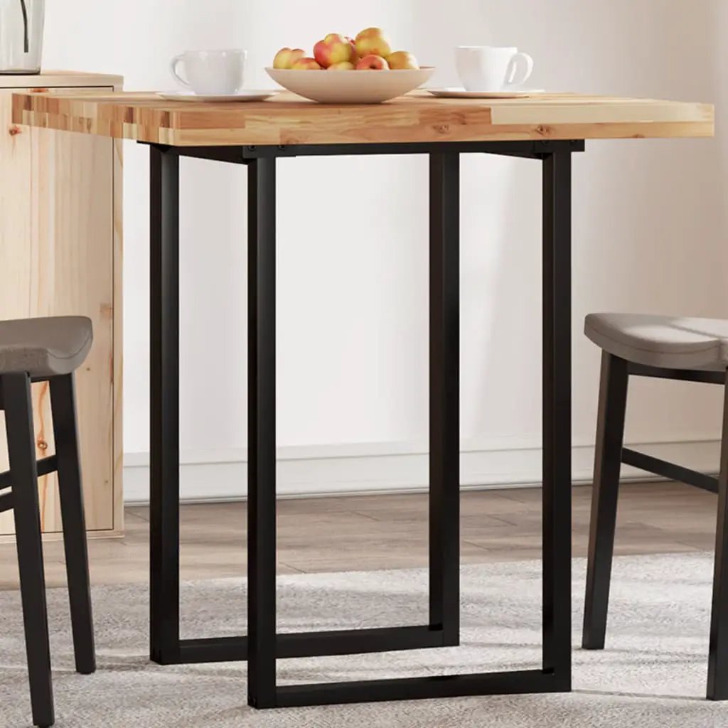 Tischplatte Quadratisch 70x70x4 cm Massivholz Akazie, helles Naturholz