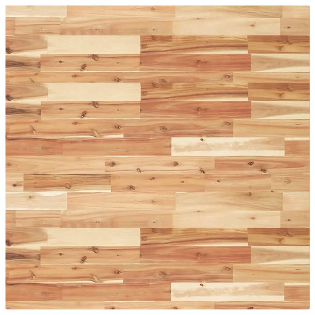 Tischplatte Quadratisch aus Massivholz Akazie 90x90 cm, 4 cm Dicke, naturfarbige Holzmaserung – vidaXL