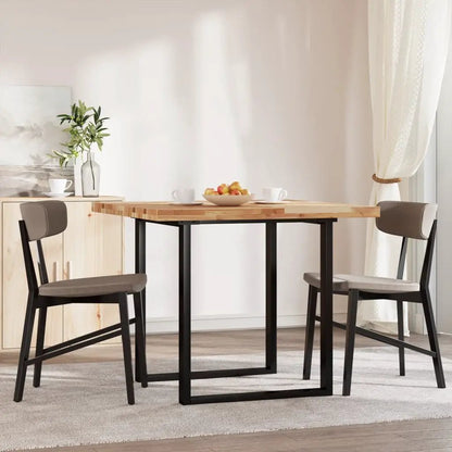 Tischplatte Quadrat 90x90x4 cm aus Massivholz Akazie, naturfarbene Oberfläche