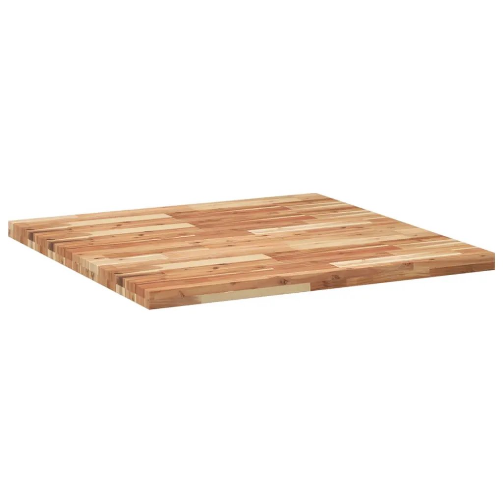 Tischplatte quadratisch 90x90 cm aus Massivholz Akazie, 4 cm stark.