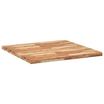 Tischplatte quadratisch 90x90 cm aus Massivholz Akazie, 4 cm stark.