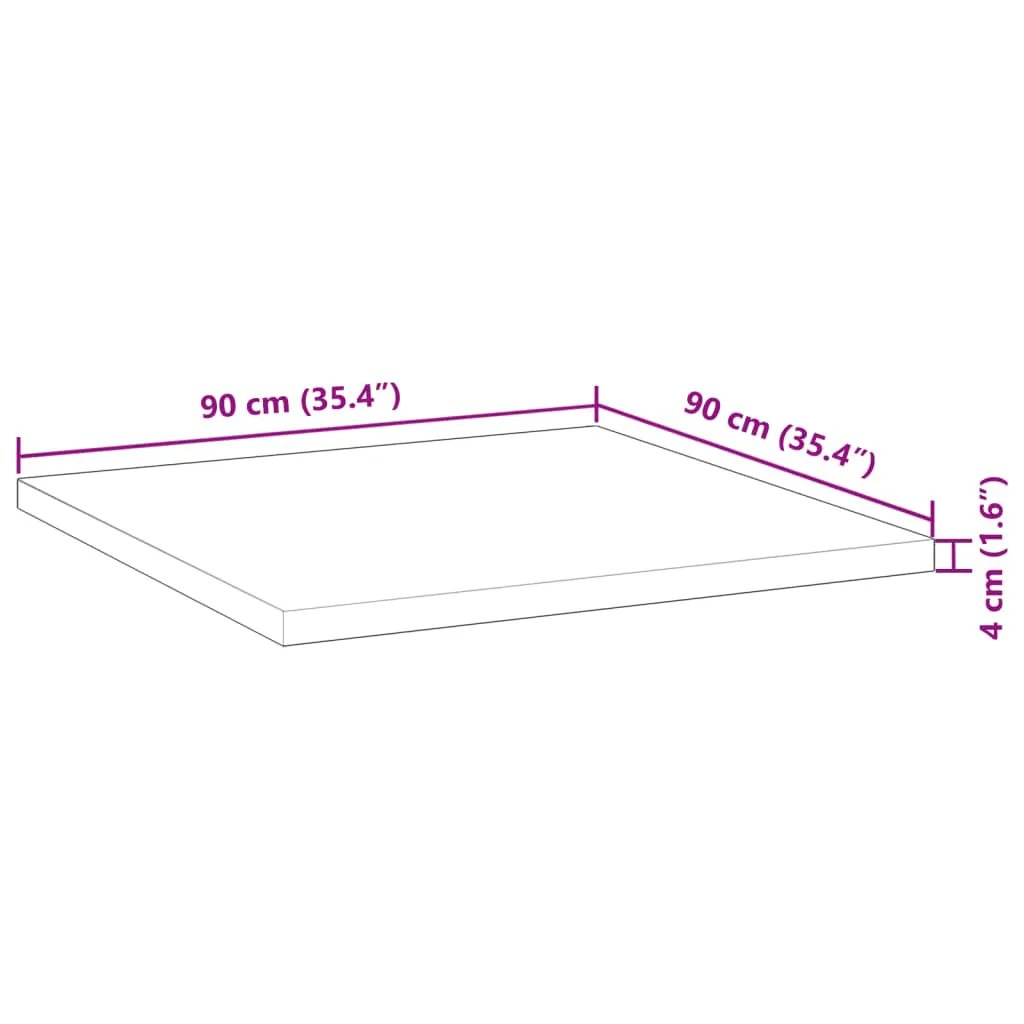 Tischplatte quadratisch 90x90x4 cm aus Massivholz Akazie, vidaXL