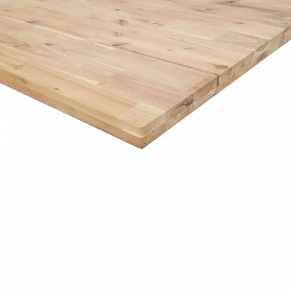 Tischplatte Rechteckig 100x20x4 cm aus Massivholz Akazie, helles Holz