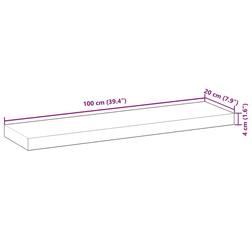 Tischplatte 100x20x4 cm Rechteckig aus Akazie Massivholz von vidaXL