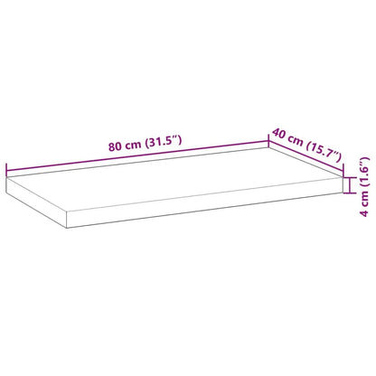 Tischplatte vidaXL 80x40x4 cm, rechteckig, Massivholz Akazie