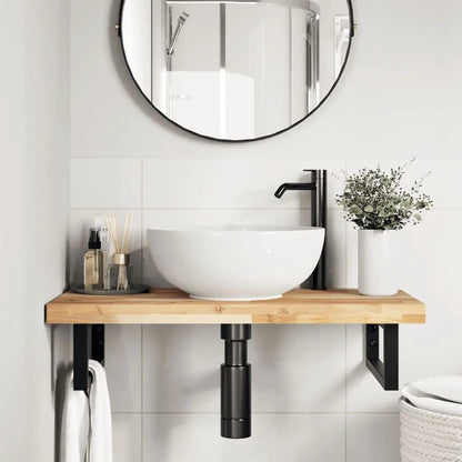 vidaXL Tischplatte Akazie 80x40x4 cm, rechteckig, Massivholz – Badezimmer-Waschtischplatte mit sichtbarer Maserung