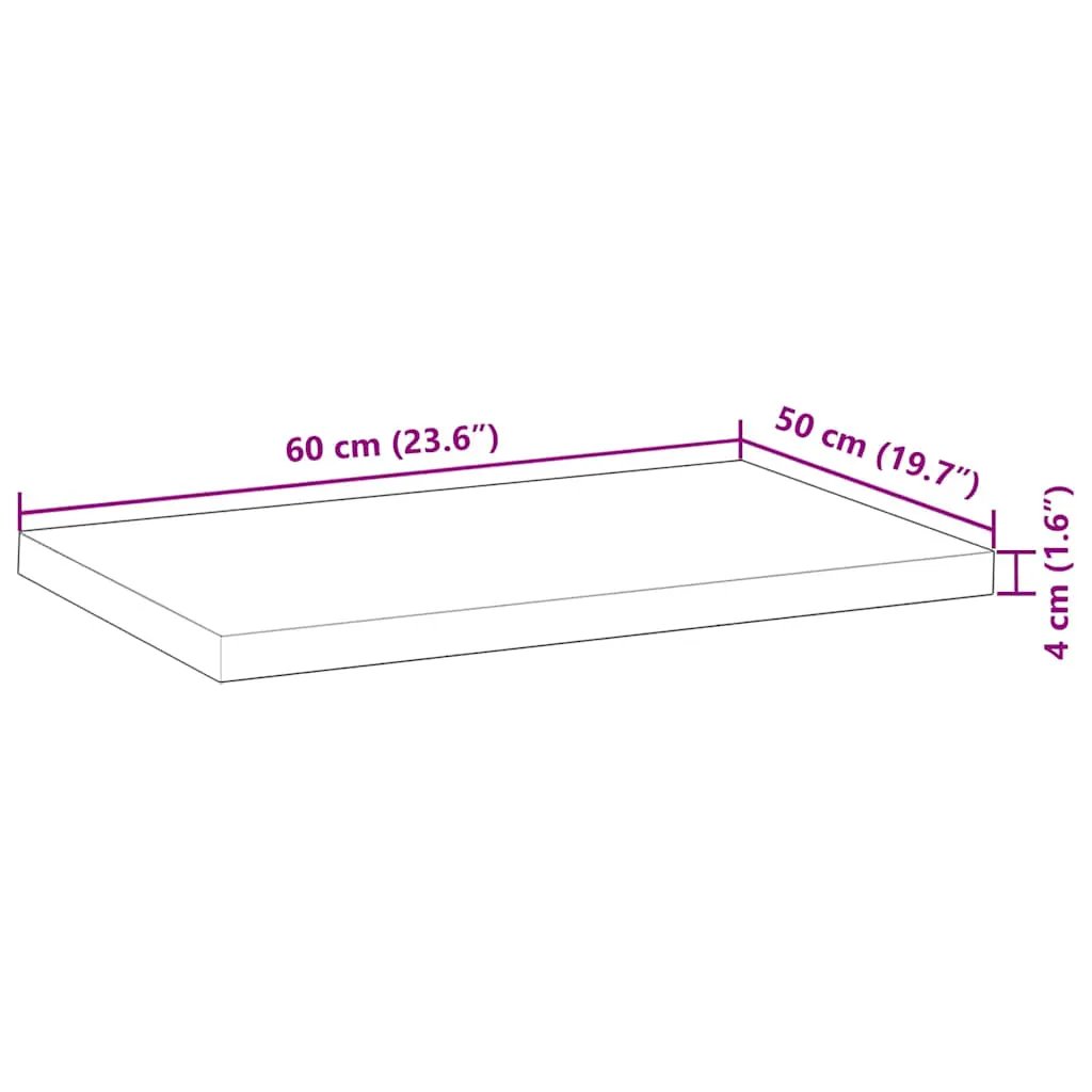 Tischplatte Rechteckig 60x50x4 cm Massivholz Akazie, vidaXL