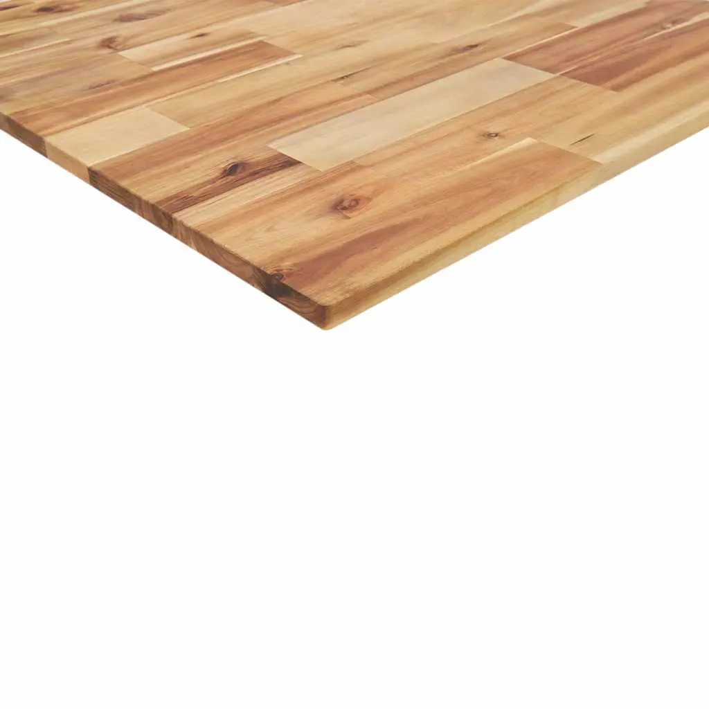Tischplatte Rechteckig 100x80x2 cm aus Massivholz Akazie
