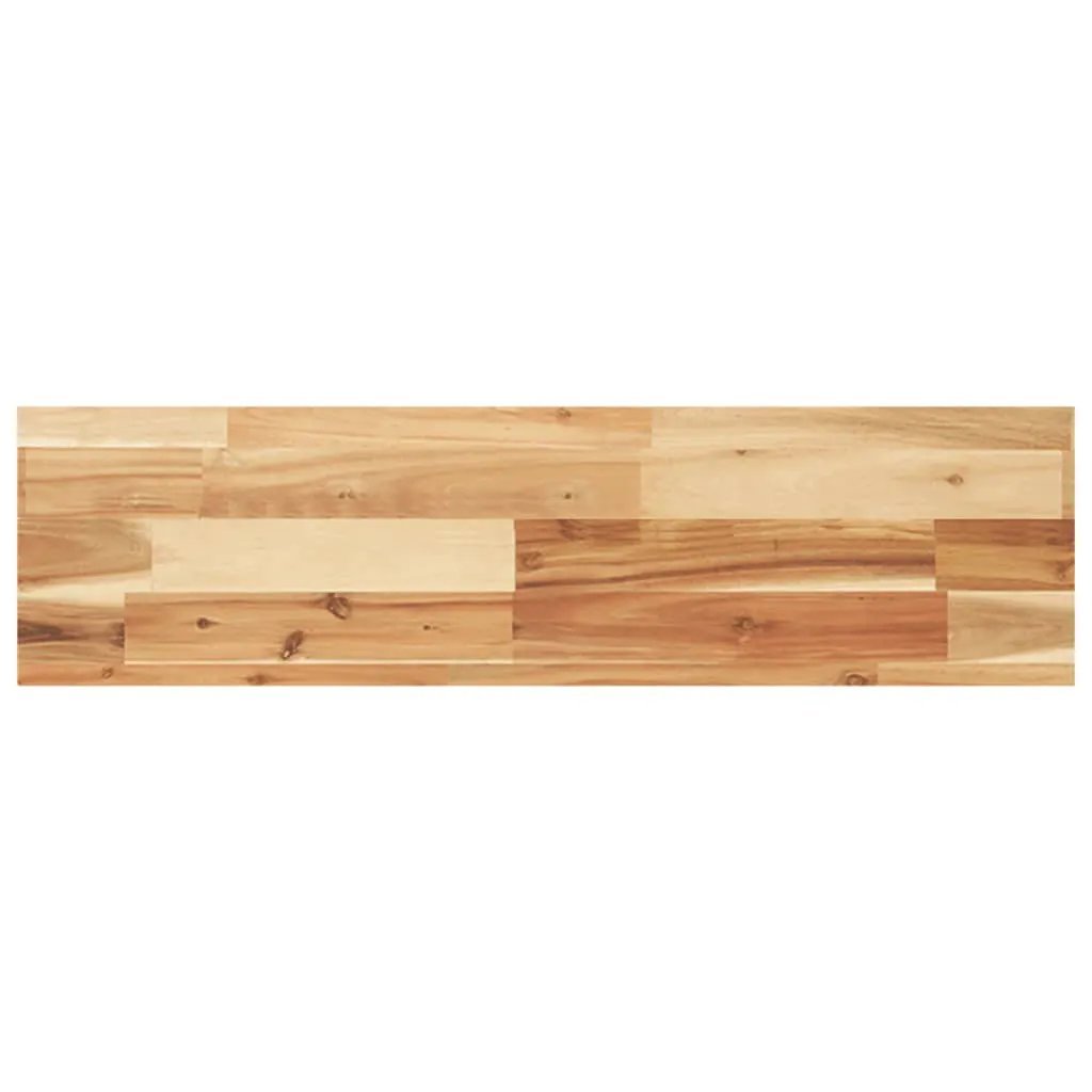 Tischplatte aus Massivholz Akazie, rechteckig 100×20×4 cm, natürliche Holzoptik