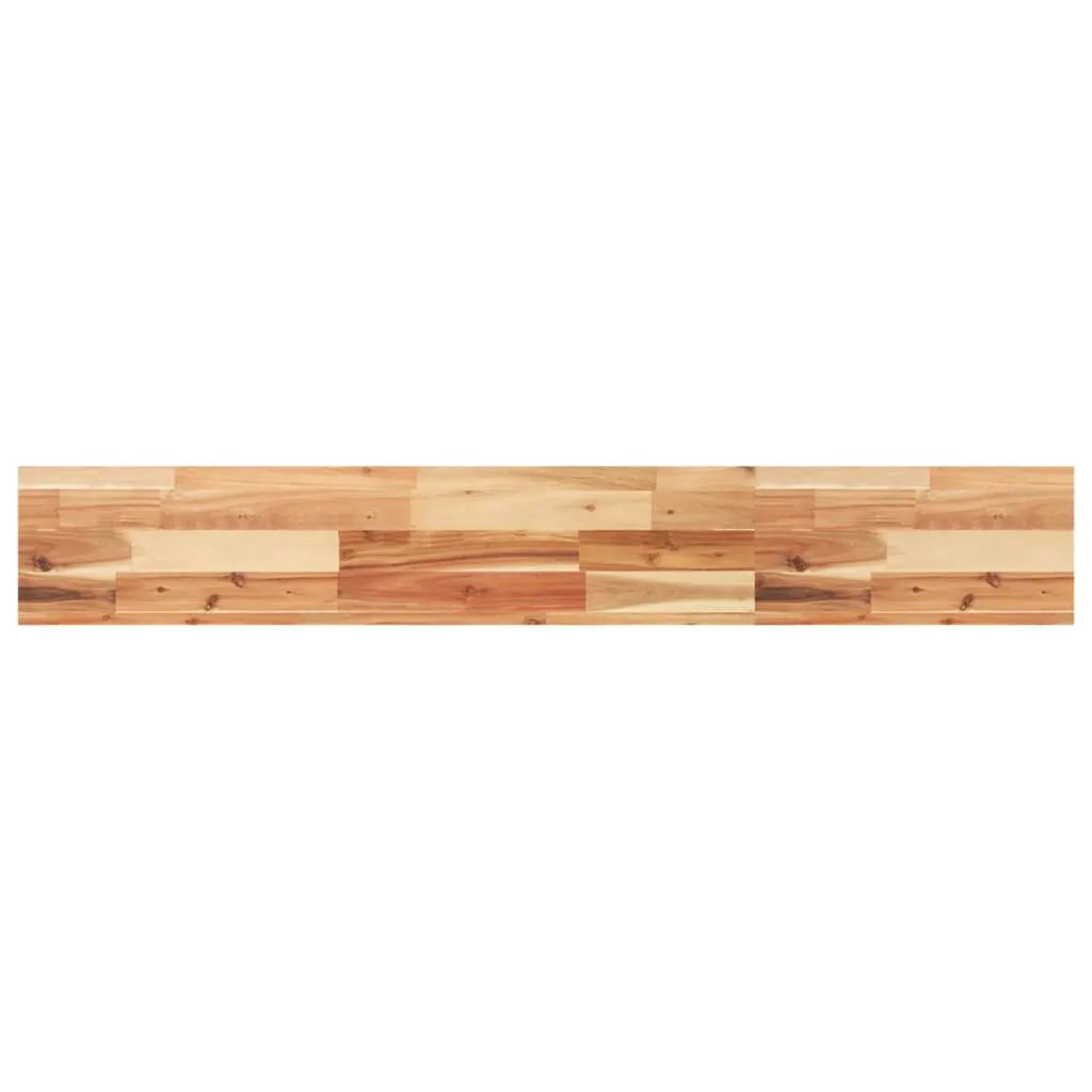 Tischplatte 120x20x4 cm aus Massivholz Akazie, rechteckig, Patchwork-Optik