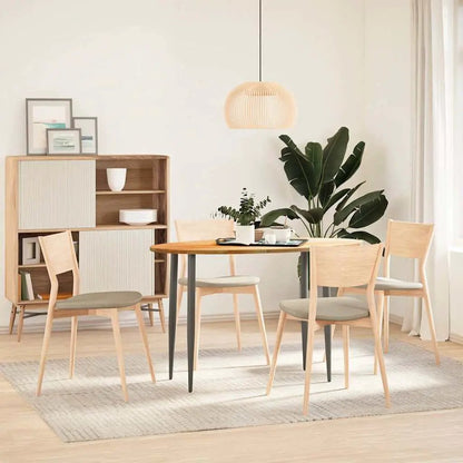 Tischplatte aus Massivholz Eiche, oval, hellbraun, 120x60x2 cm