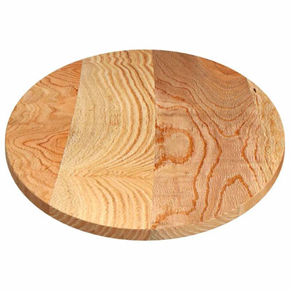 Tischplatte aus Eiche Massivholz, hellbraun, oval, 140x60x2 cm.