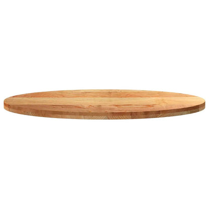 Tischplatte vidaXL aus Massivholz Eiche, oval, hellbraun, 120x60x4 cm