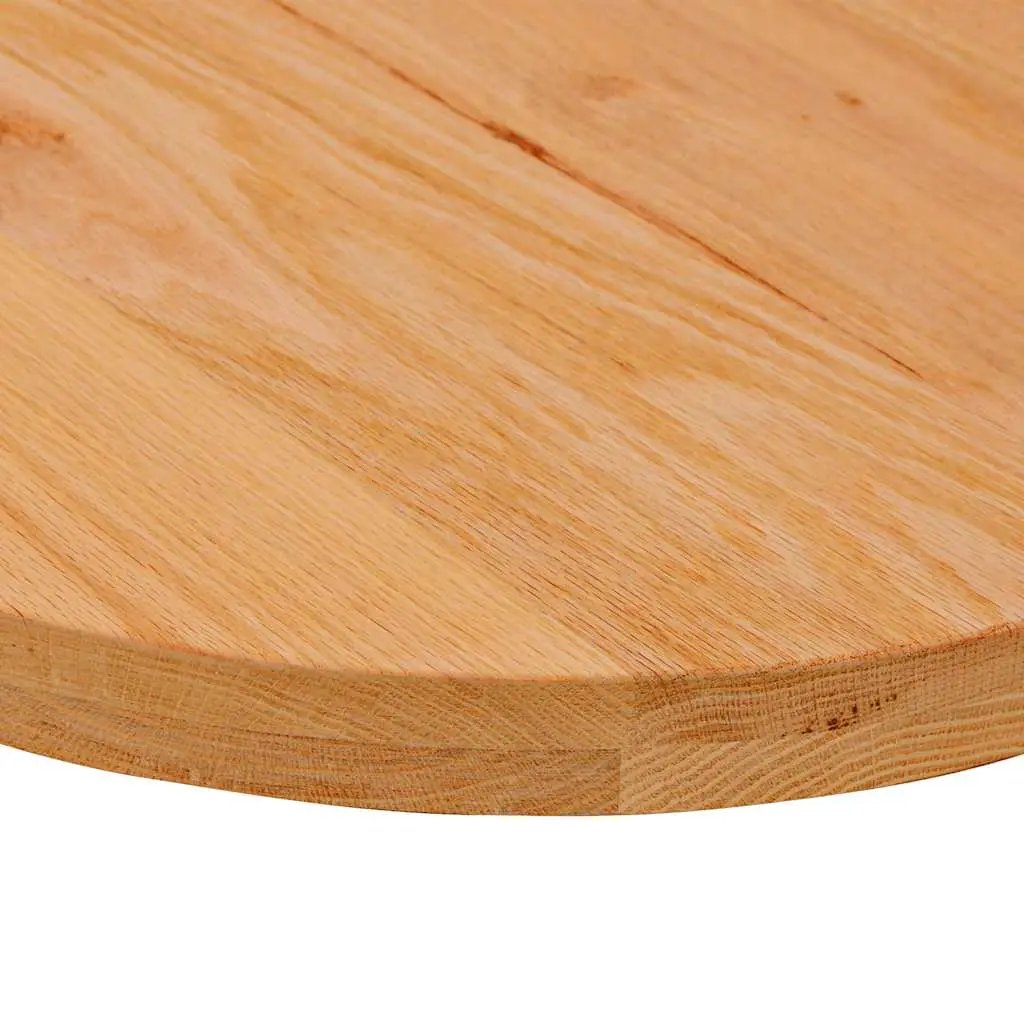 Tischplatte Hellbraun aus Massivholz Eiche, oval, 120x60x4 cm, vidaXL