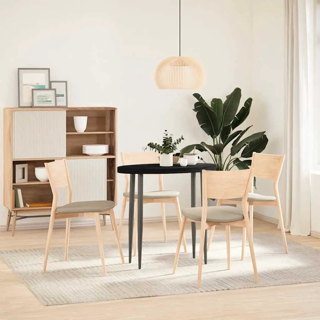 Tischplatte Dunkelbraun Oval aus Massivholz Eiche, 80x40x4 cm