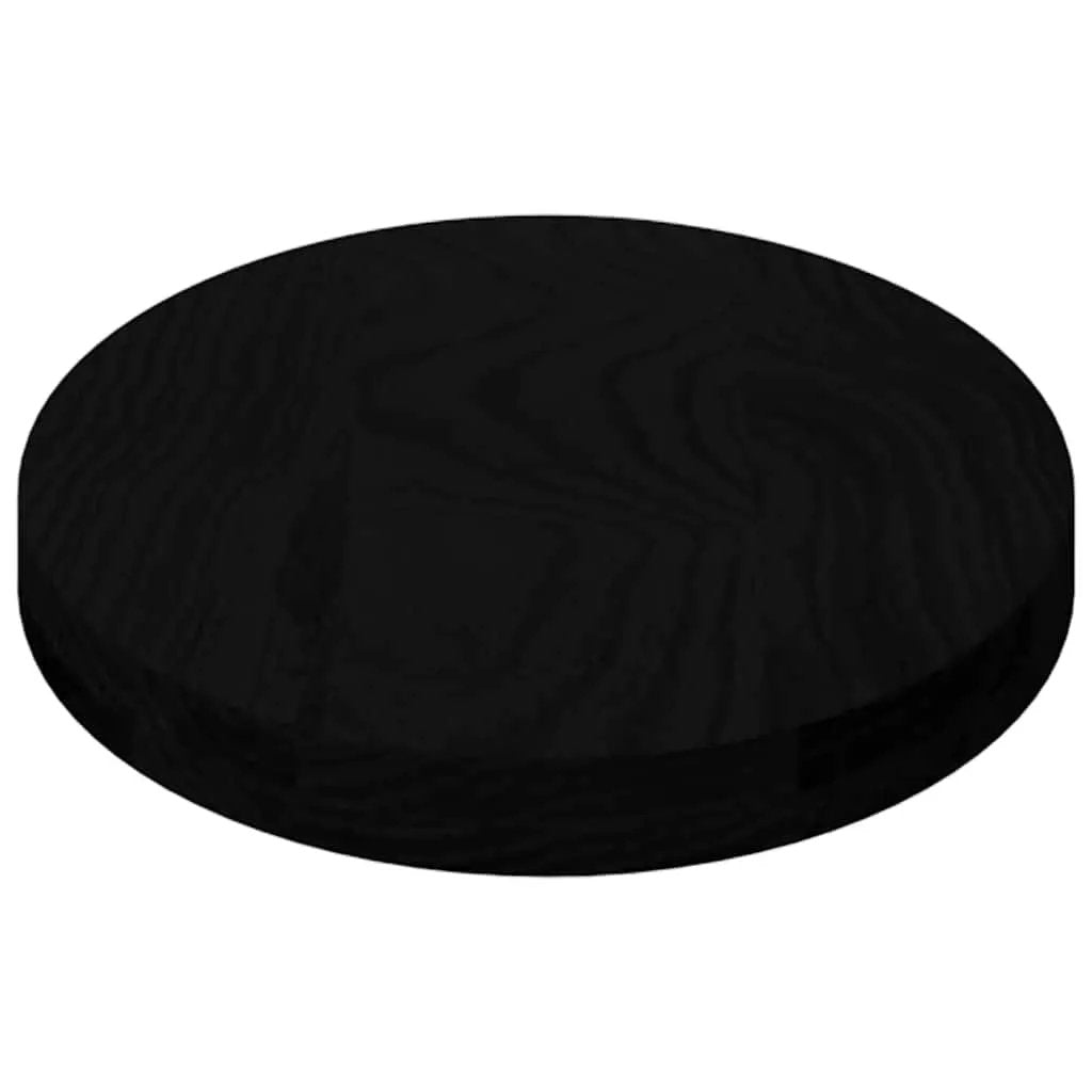 Tischplatte Dunkelbraun 80x40x4 cm aus Massivholz Eiche, oval