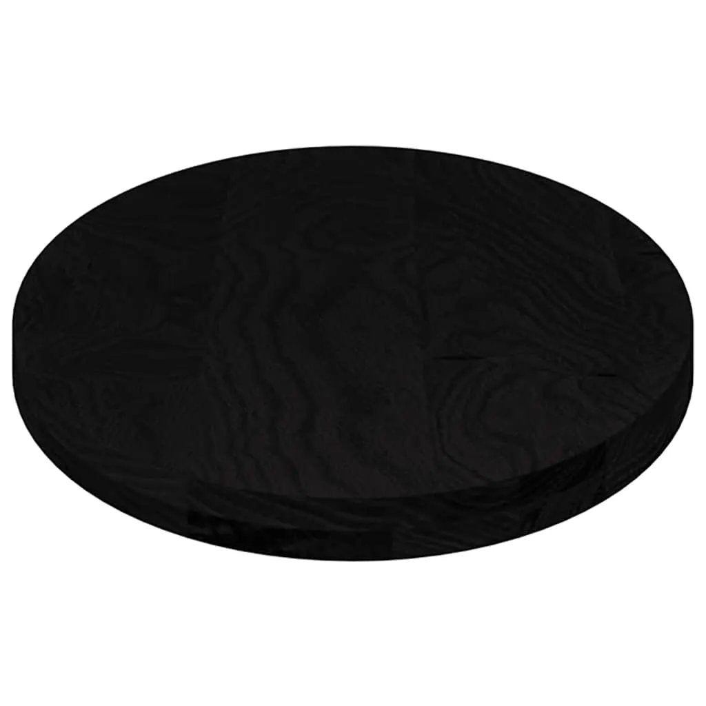 Tischplatte Dunkelbraun oval aus Massivholz Eiche 100x50x4 cm