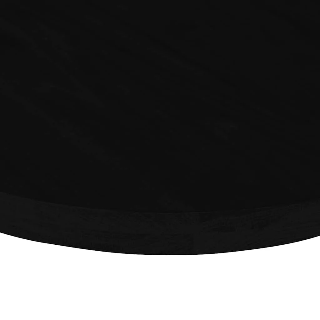 Tischplatte Dunkelbraun aus Massivholz Eiche, oval 100x50x4 cm