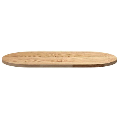 Tischplatte aus Massivholz Eiche, oval, 80x40x2 cm