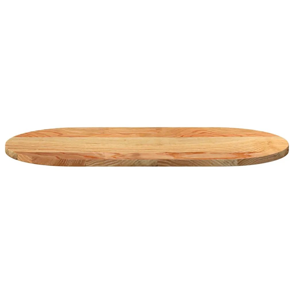 Tischplatte Oval aus Massivholz Eiche, hellbraun, 80x40x2 cm, vidaXL
