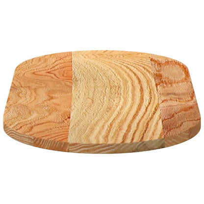 Tischplatte Hellbraun oval aus Massivholz Eiche - 80x40x2 cm