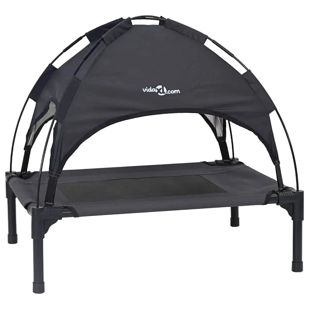 Hundebett Schwarz 76 x 62 x 70,5 cm mit Stahlrahmen von vidaXL