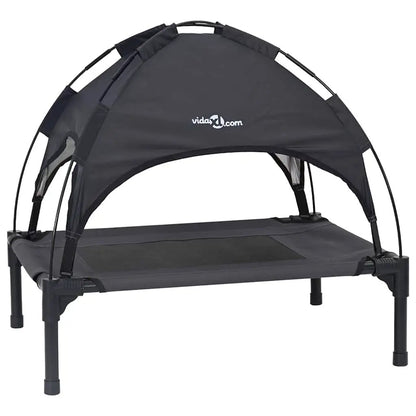 Hundebett Schwarz 76 x 62 x 70,5 cm mit Stahlrahmen von vidaXL
