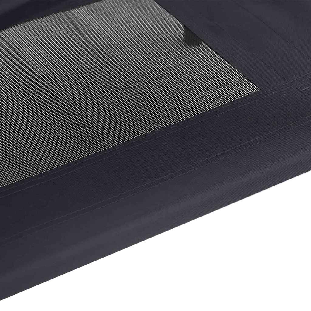 Hundebett Schwarz 92 x 77 x 82,5 cm Stahl von vidaXL, mit Mesh-Einlage