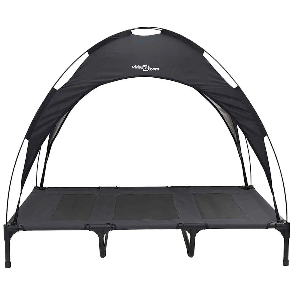 Hundebett Schwarz 122 x 93 x 106,5 cm Stahl von vidaXL