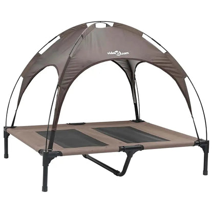 Hundebett Braun aus Stahlrahmen, vidaXL, 92 x 77 x 82,5 cm
