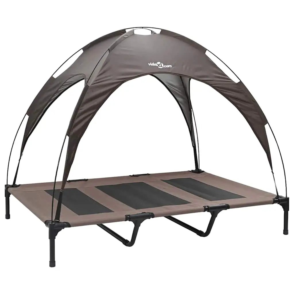 Hundebett Braun 122 x 93 x 106,5 cm Stahl – vidaXL