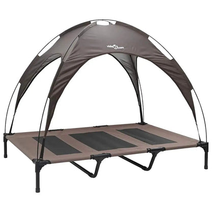 Hundebett Braun 122 x 93 x 106,5 cm Stahl – vidaXL