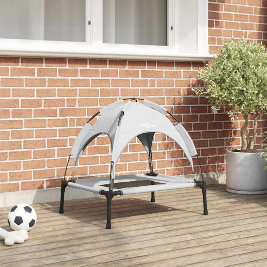 Hundebett vidaXL 62x48x61 cm, Stahlrahmen grau-silber