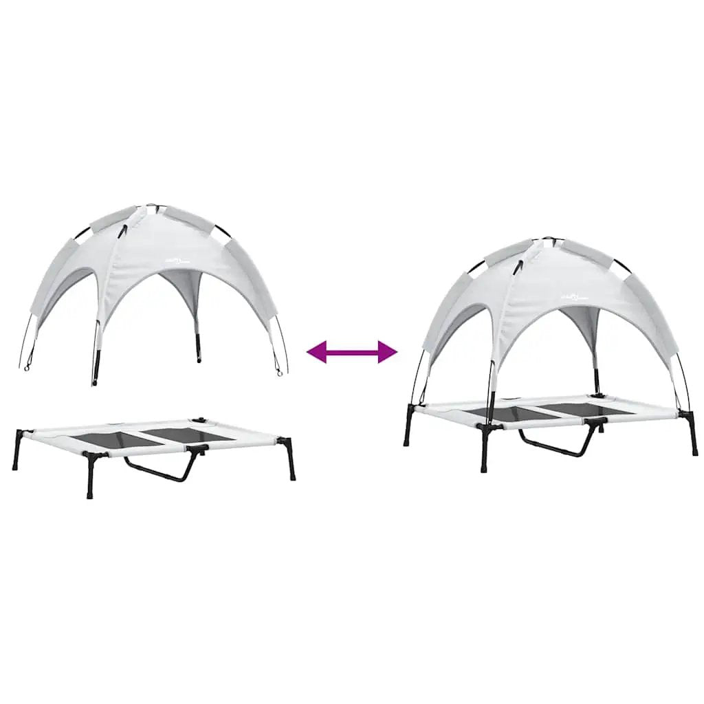Hundebett vidaXL silbergrau 92 x 77 x 82,5 cm aus Stahl
