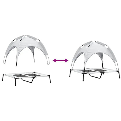 Hundebett vidaXL silbergrau 92 x 77 x 82,5 cm aus Stahl