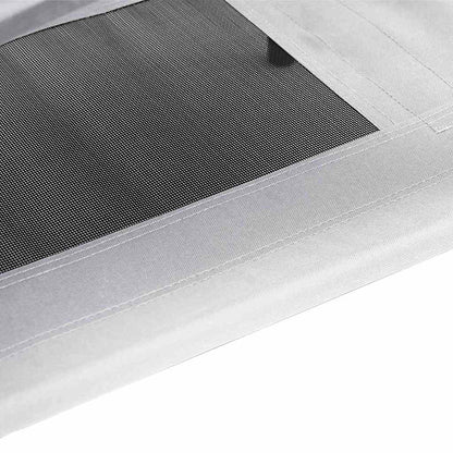 Hundebett Silber Grau mit Stahlrahmen, 122 x 93 x 106,5 cm