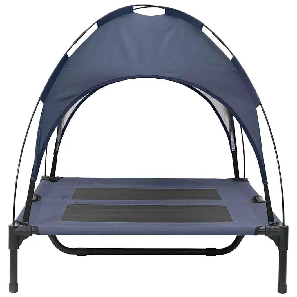 Hundebett Marineblau mit Stahlgestell, 92 x 77 x 82,5 cm