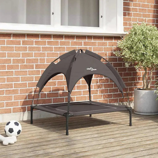 Hundebett aus Stahl Braun, 71×64×71 cm, vidaXL
