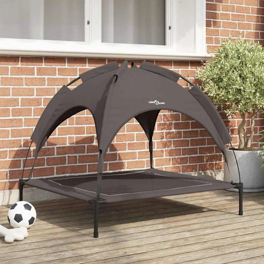Hundebett aus Stahl in Braun von vidaXL mit sichtbarem Logo