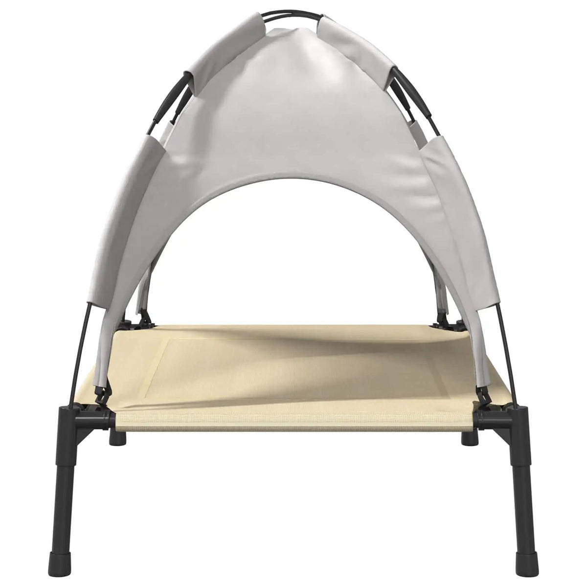 Hundebett vidaXL, 63 × 49,5 × 60 cm, Stahl Silber Grau