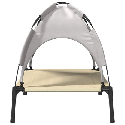 Hundebett vidaXL, 63 × 49,5 × 60 cm, Stahl Silber Grau