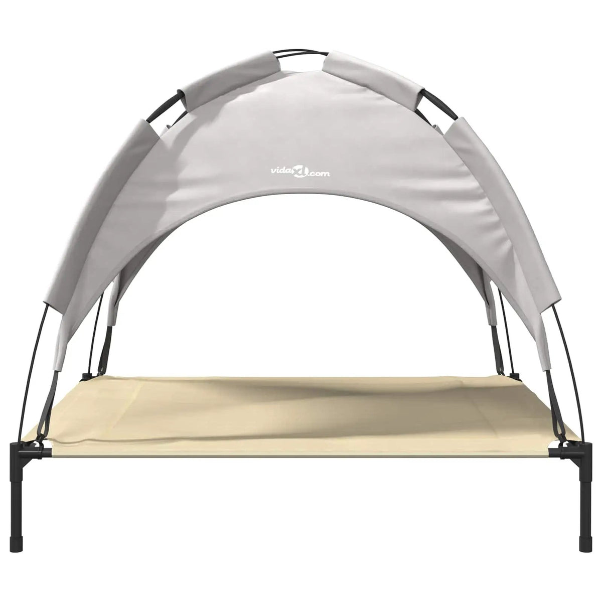Hundebett vidaXL, 90 x 81 x 80,5 cm, Stahl Silber Grau