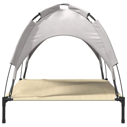 Hundebett 90 x 81 x 80,5 cm aus Stahl Silber-Grau, vidaXL