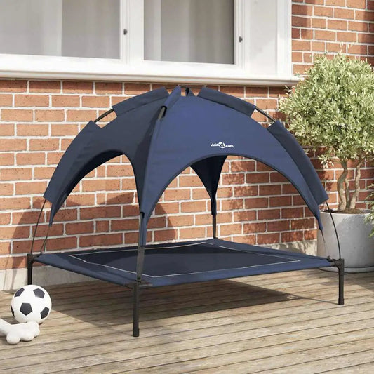 Hundebett vidaXL Stahl Marineblau, 90 x 81 x 80,5 cm, Metallrahmen