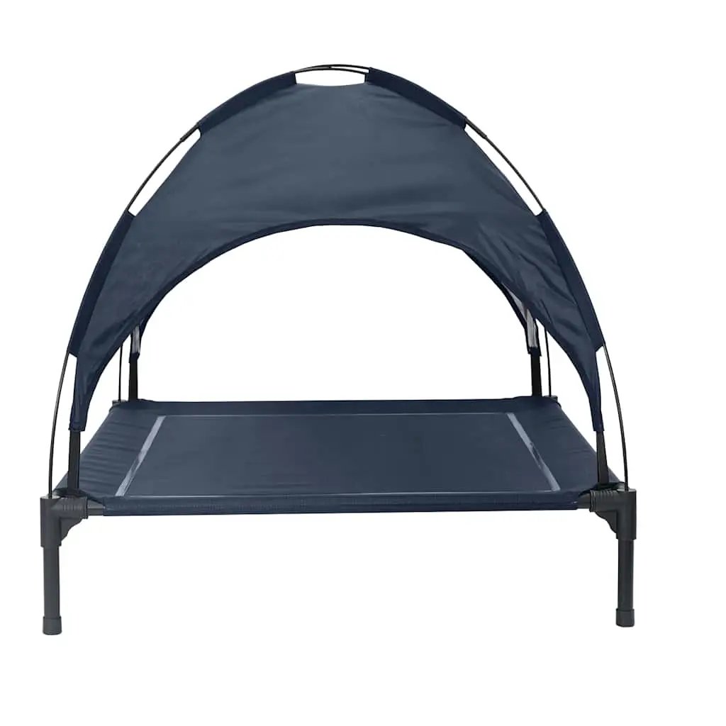 Hundebett 90 × 81 × 80,5 cm aus Stahl, Marineblau von vidaXL