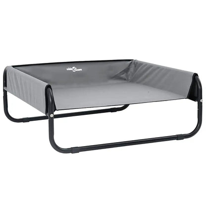 Hundebett Hellgrau 75×75×30 cm mit Stahlrahmen von vidaXL