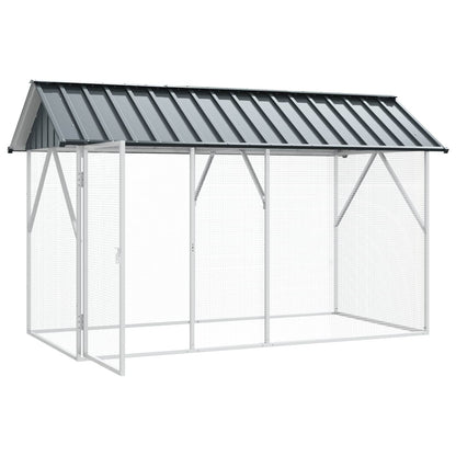 Vogelkäfig Anthrazit 227 X 112 X 141 Cm Verzinkter Stahl