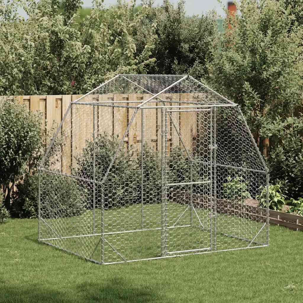 Hühnerstall 2,5X12X2,25 M Verzinkter Stahl
