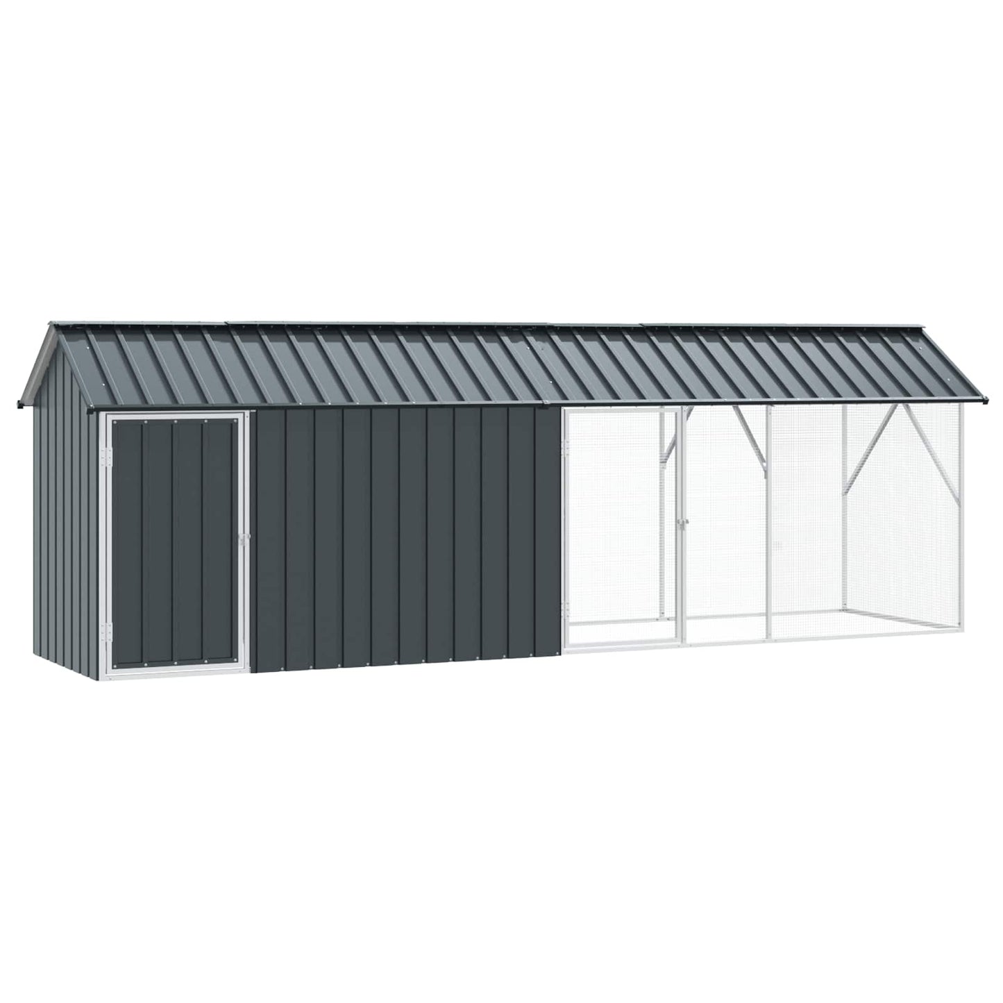 Vogelkäfig Anthrazit 860 X 310 X 247 Cm Verzinkter Stahl